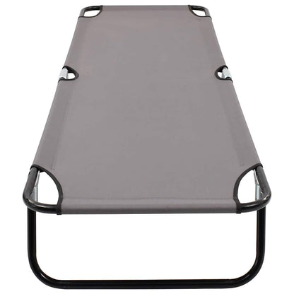 Sun Lounger | Grey | Strong steel frame & 600D polyester | Standard