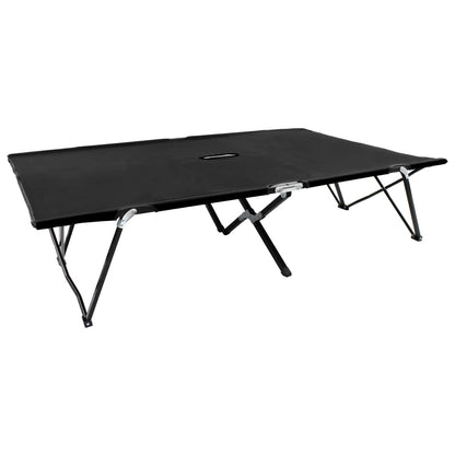 Sun Lounger | Black | Steel frame | Double | Foldable | Sun Lounger
