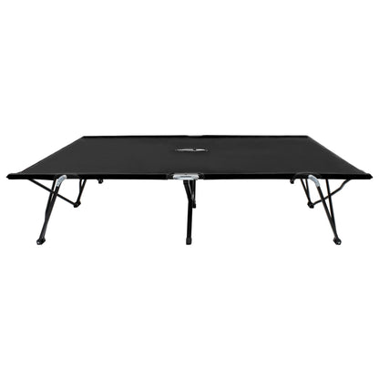 Sun Lounger | Black | Steel frame | Double | Foldable | Sun Lounger