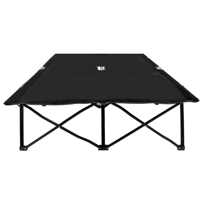 Sun Lounger | Black | Steel frame | Double | Foldable | Sun Lounger