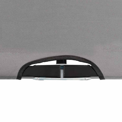 Two Person Folding Sun Lounger Grey Steel