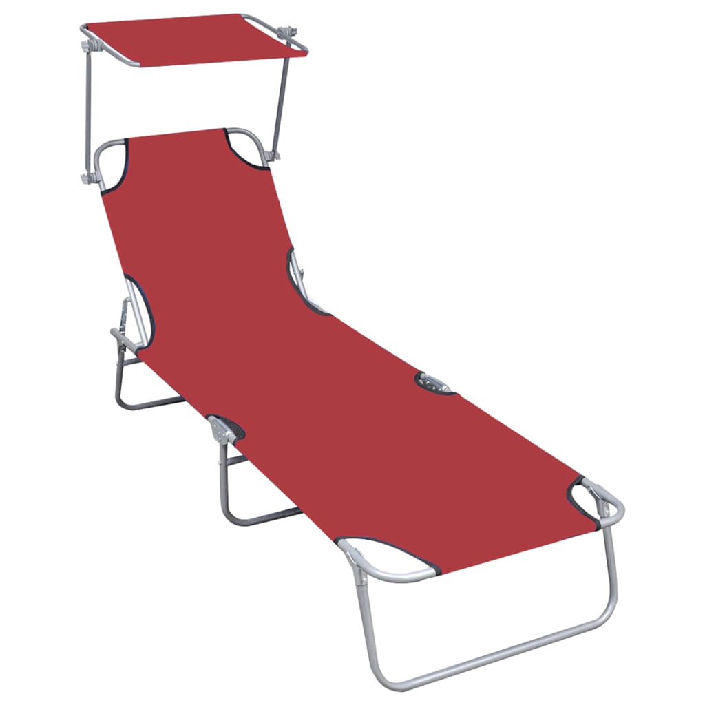 Sunlounger | Red | Powder-coated aluminium | Standard