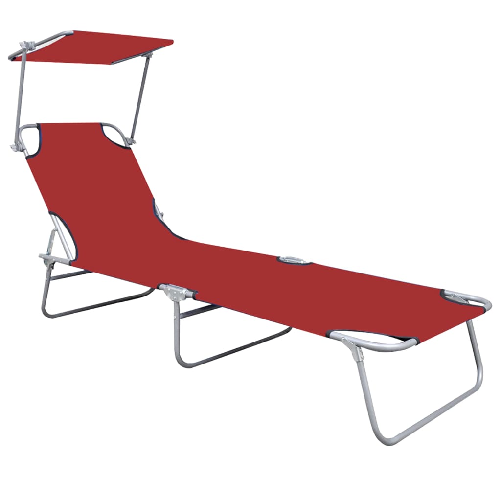 Sunlounger | Red | Powder-coated aluminium | Standard