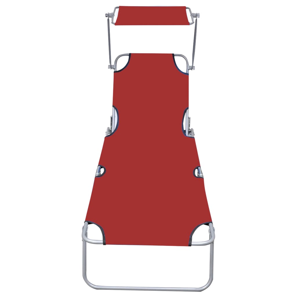 Sunlounger | Red | Powder-coated aluminium | Standard
