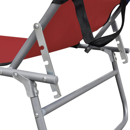 Sunlounger | Red | Powder-coated aluminium | Standard