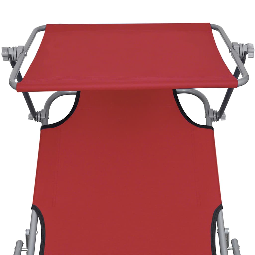 Sunlounger | Red | Powder-coated aluminium | Standard