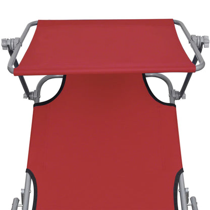 Sunlounger | Red | Powder-coated aluminium | Standard