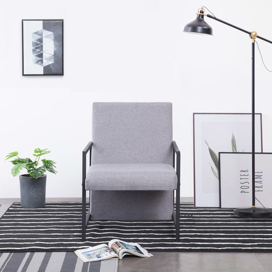 Armchair | Light Grey | Polyester | Medium | Durable | Armchair | Cubic