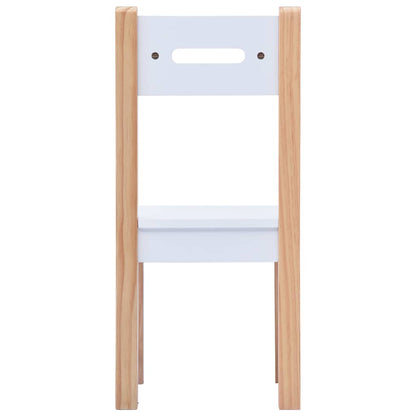 3 Piece Kids Storage Chalkboard Table Chair Set Black and White