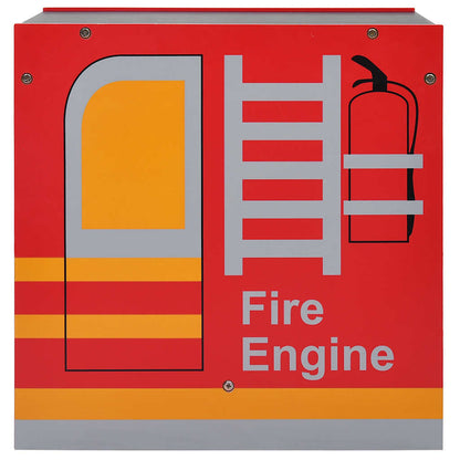 286190 vidaXL 3 Piece Kids Chair Table Set Fire Truck Design Wood