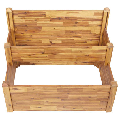 46582 vidaXL 2-Tier Garden Planter 110x75x84 cm Solid Acacia Wood