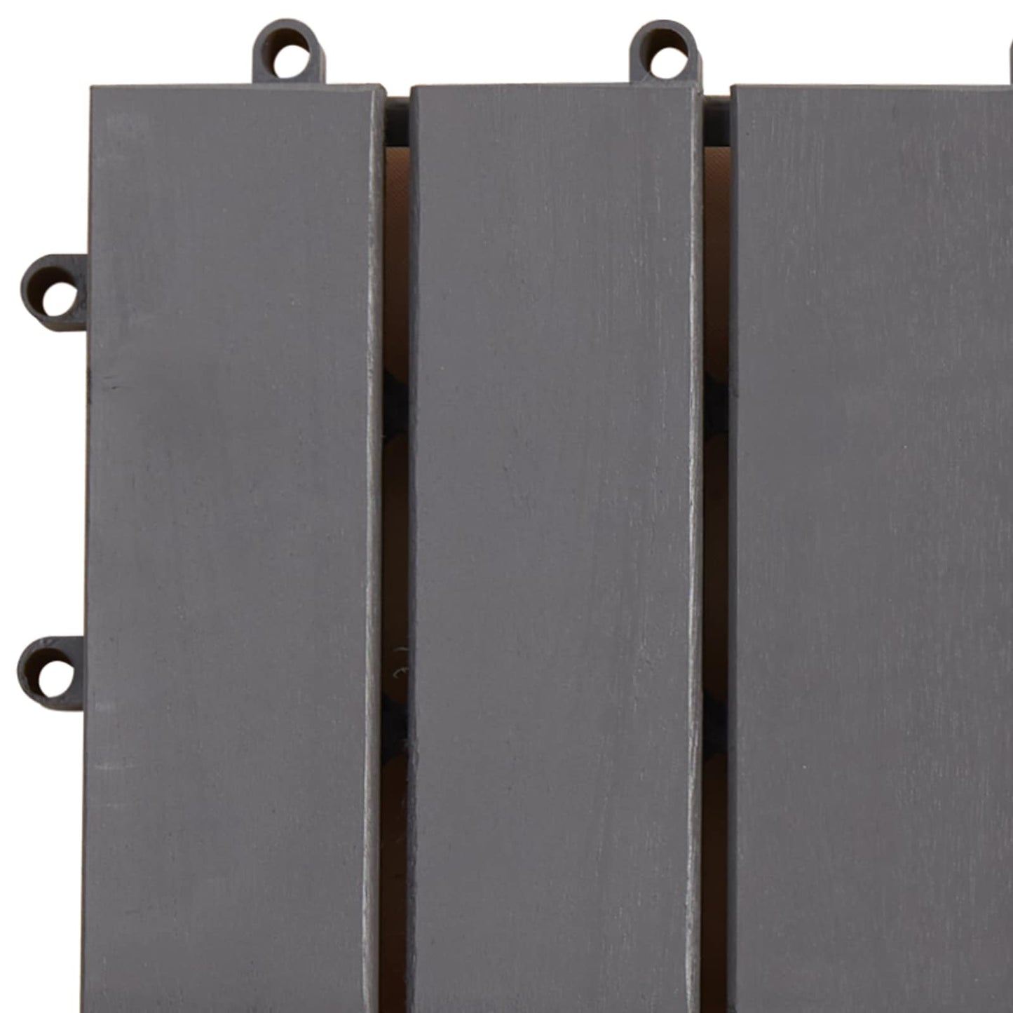 Decking Tile 10 pcs Grey 30 x 30 cm Acacia Hardwood