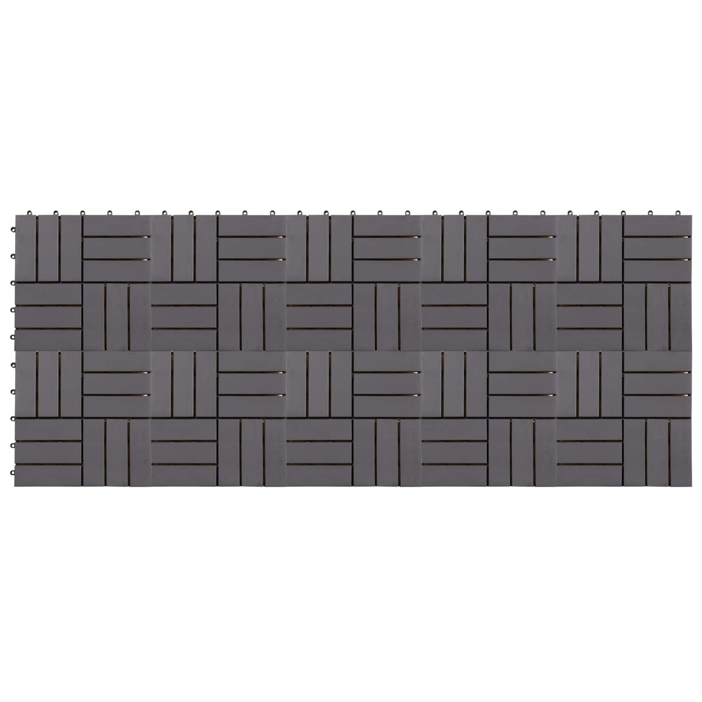 Decking Tile 10 pcs Grey 30 x 30 cm Acacia Hardwood