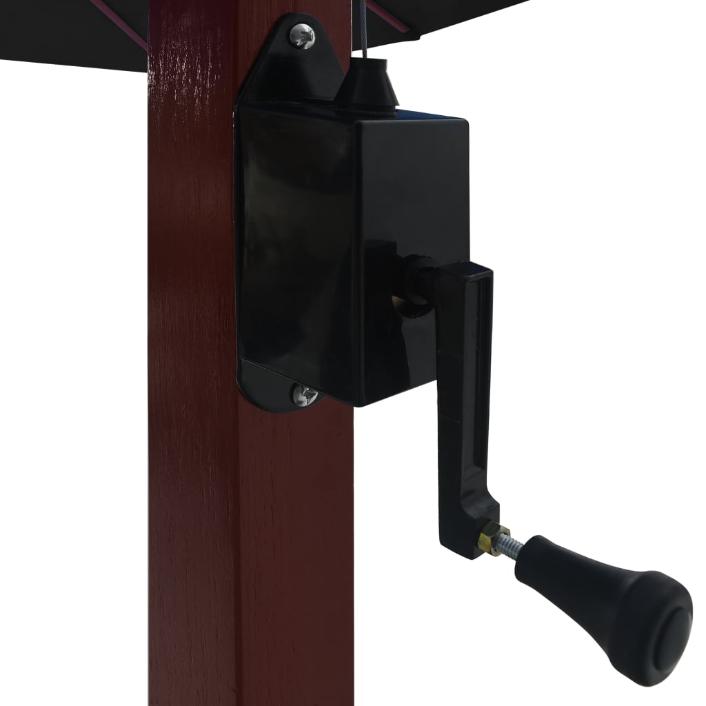 Garden Parasol | Black | Polyester | Large | UV-resistant materials