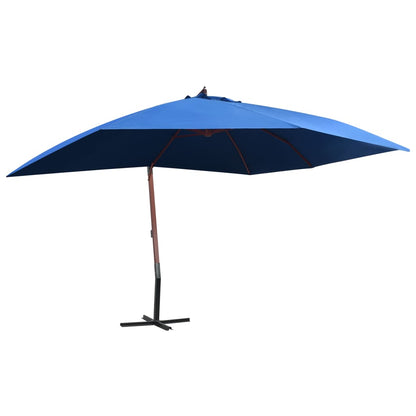 Garden Parasol | Blue | Polyester, Bamboo, Firwood | 400x300 cm