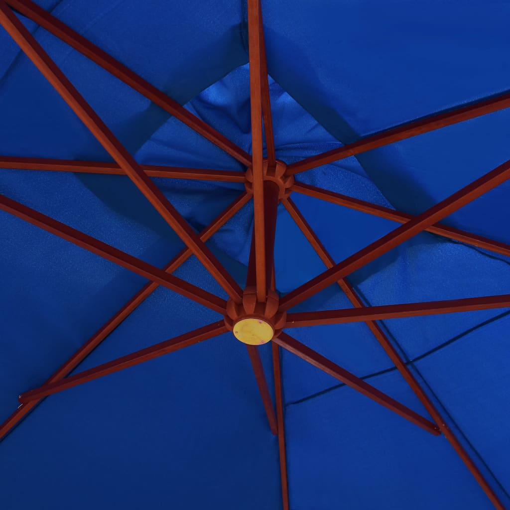Garden Parasol | Blue | Polyester, Bamboo, Firwood | 400x300 cm