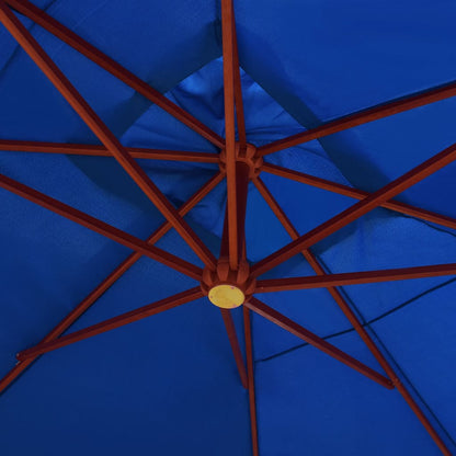 Garden Parasol | Blue | Polyester, Bamboo, Firwood | 400x300 cm