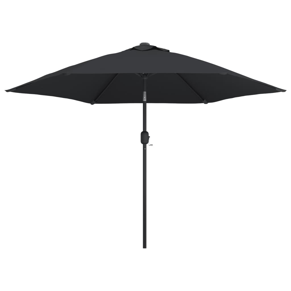 Garden Parasol | Black | Polyester fabric, Steel pole and ribs | Medium