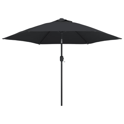Garden Parasol | Black | Polyester fabric, Steel pole and ribs | Medium