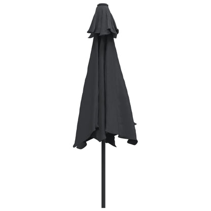 Garden Parasol | Black | Polyester fabric, Steel pole and ribs | Medium