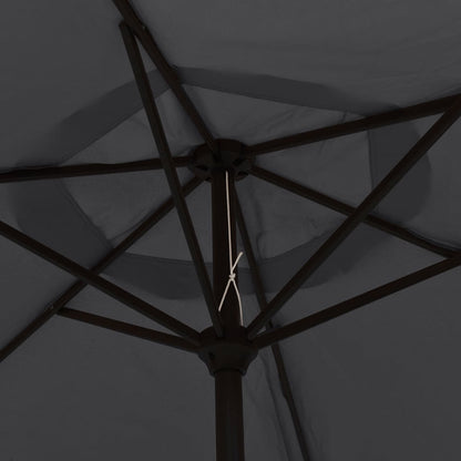 Garden Parasol | Black | Polyester fabric, Steel pole and ribs | Medium