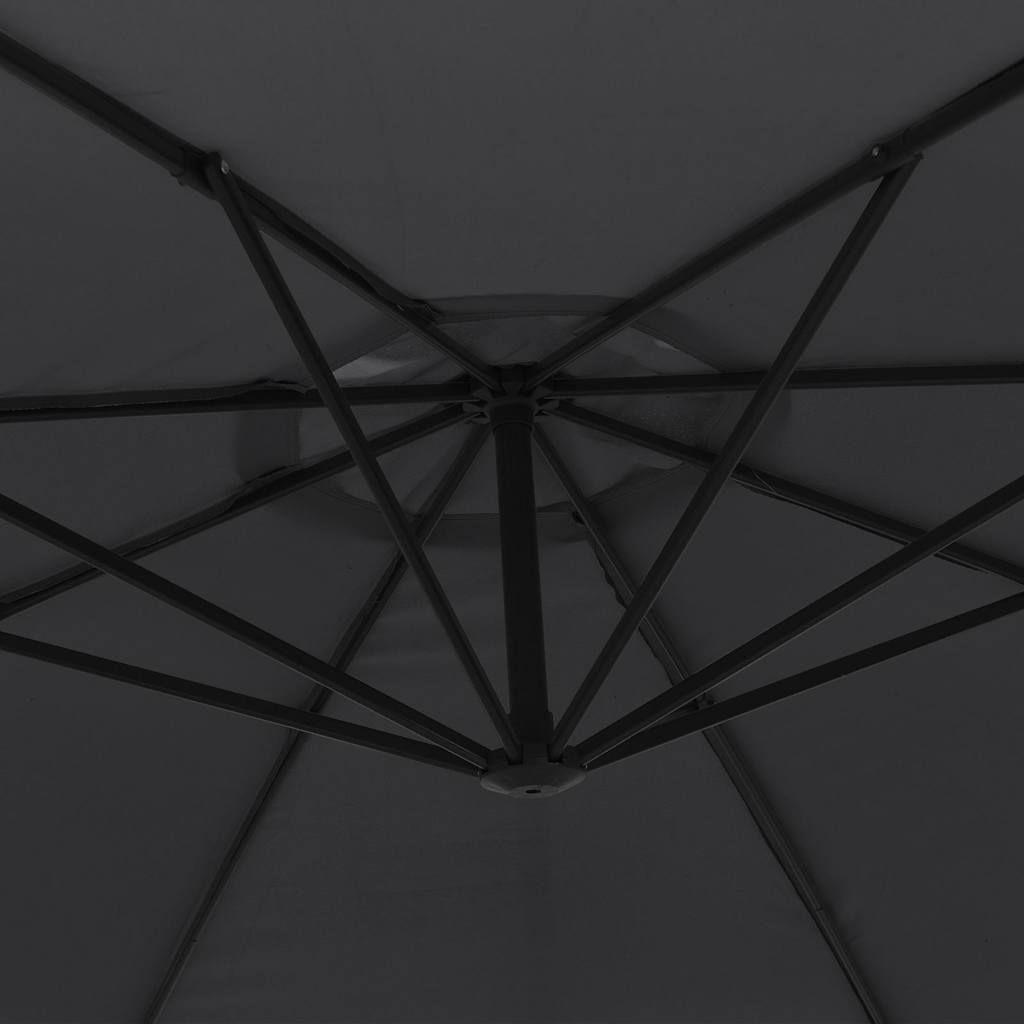 Cantilever Garden Parasol with Aluminium Pole 350 cm Black