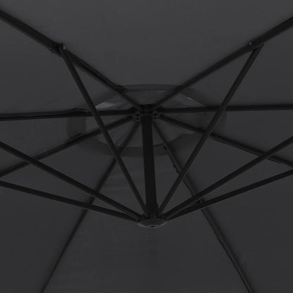 Cantilever Garden Parasol with Aluminium Pole 350 cm Black