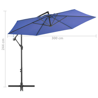 Cantilever Garden Parasol | Blue | Polyester, Metal | Large | Tiltable