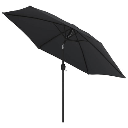 Garden Parasol | Black | Polyester, Steel | Large | Garden Parasol