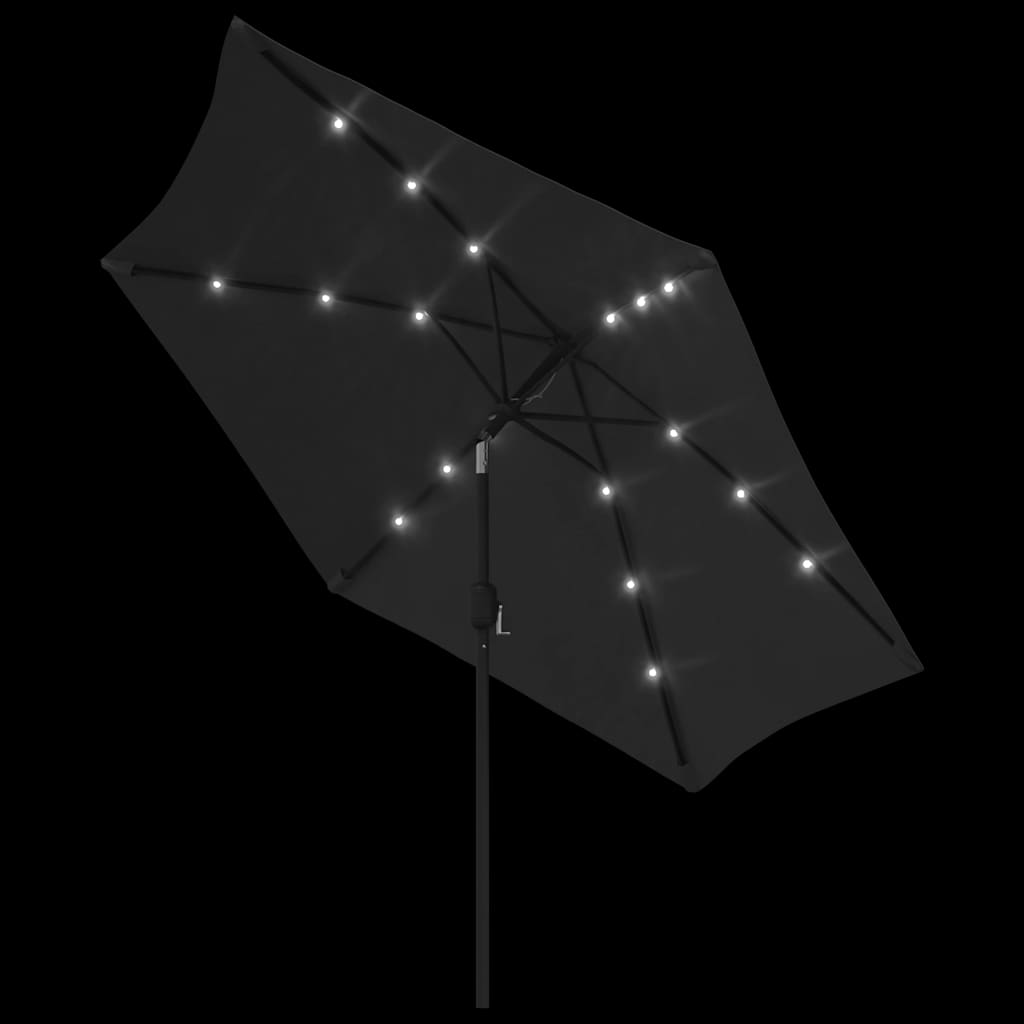 Garden Parasol | Black | Polyester, Steel | Large | Garden Parasol