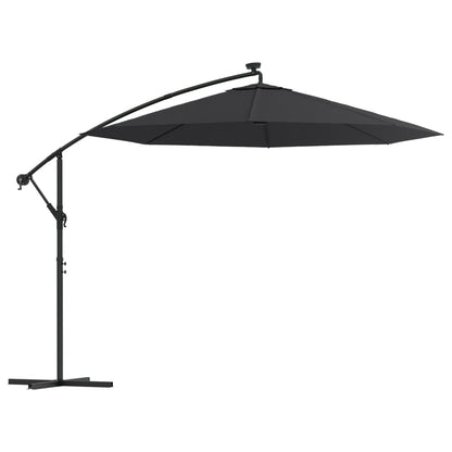 Cantilever Garden Parasol | Black | Polyester fabric, steel pole | Large