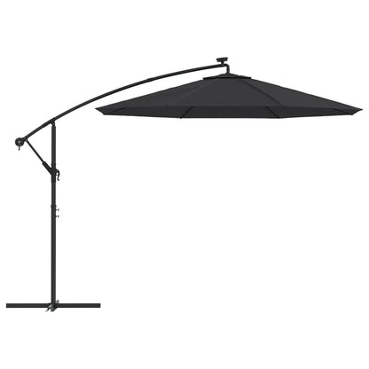 Cantilever Garden Parasol | Black | Polyester fabric, steel pole | Large