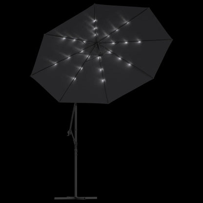 Cantilever Garden Parasol | Black | Polyester fabric, steel pole | Large