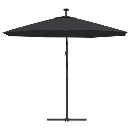 Cantilever Garden Parasol | Black | Polyester fabric, steel pole | Large