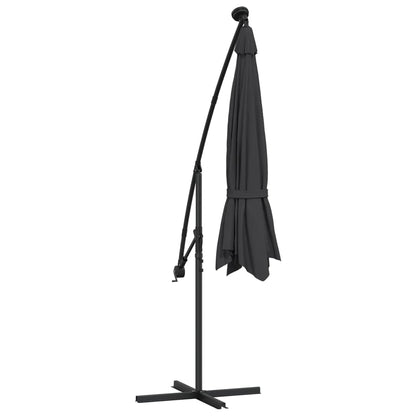 Cantilever Garden Parasol | Black | Polyester fabric, steel pole | Large
