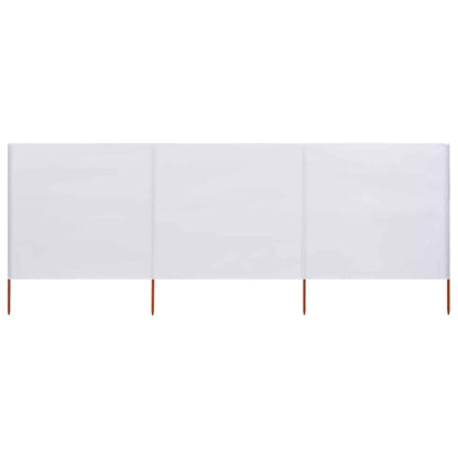 3-panel Wind Screen Fabric 400x80 cm Sand White