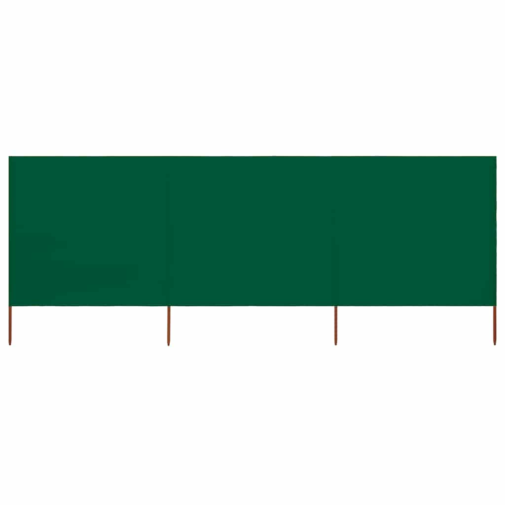 3-panel Wind Screen Fabric 400x80 cm Green