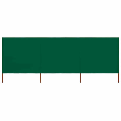 3-panel Wind Screen Fabric 400x80 cm Green