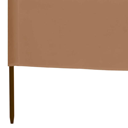 3-panel Wind Screen Fabric 400x80 cm Taupe