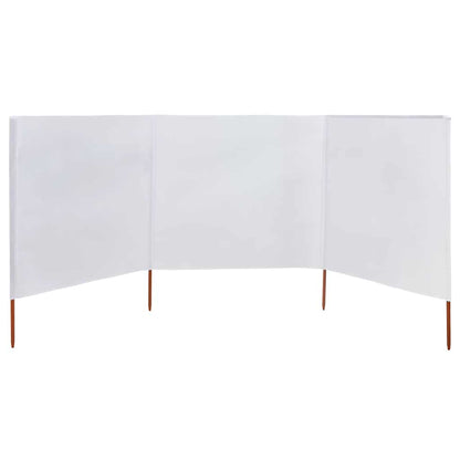 47148 vidaXL 3-panel Wind Screen Fabric 400x160 cm Sand White