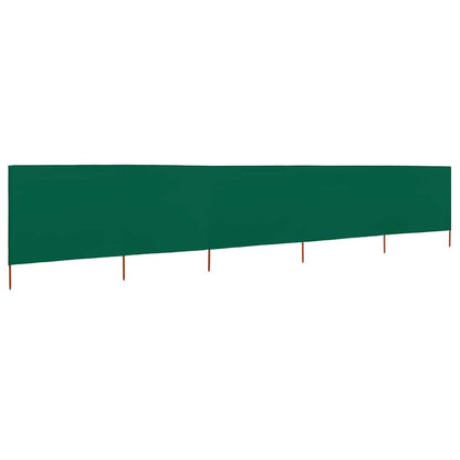 5-panel Wind Screen Fabric 600x80 cm Green