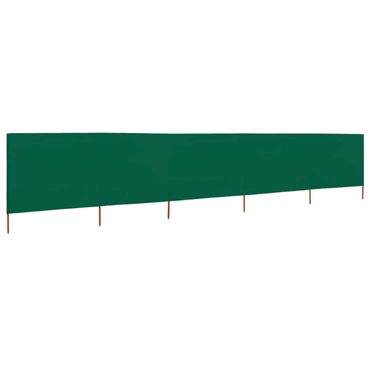5-panel Wind Screen Fabric 600x80 cm Green