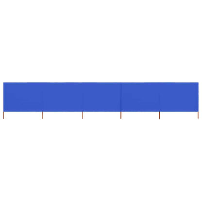 5-panel Wind Screen Fabric 600x80 cm Azure Blue