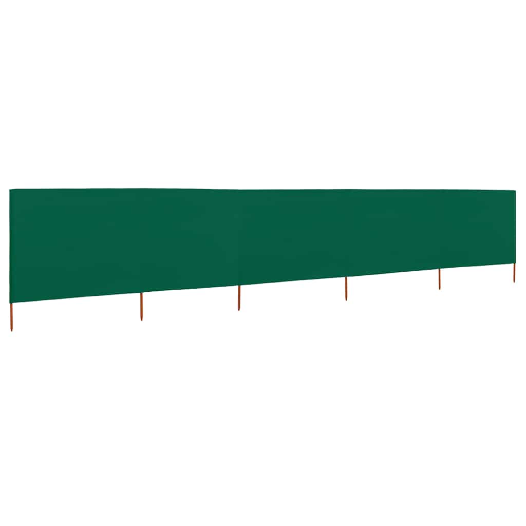 47161 vidaXL 5-panel Wind Screen Fabric 600x120 cm Green
