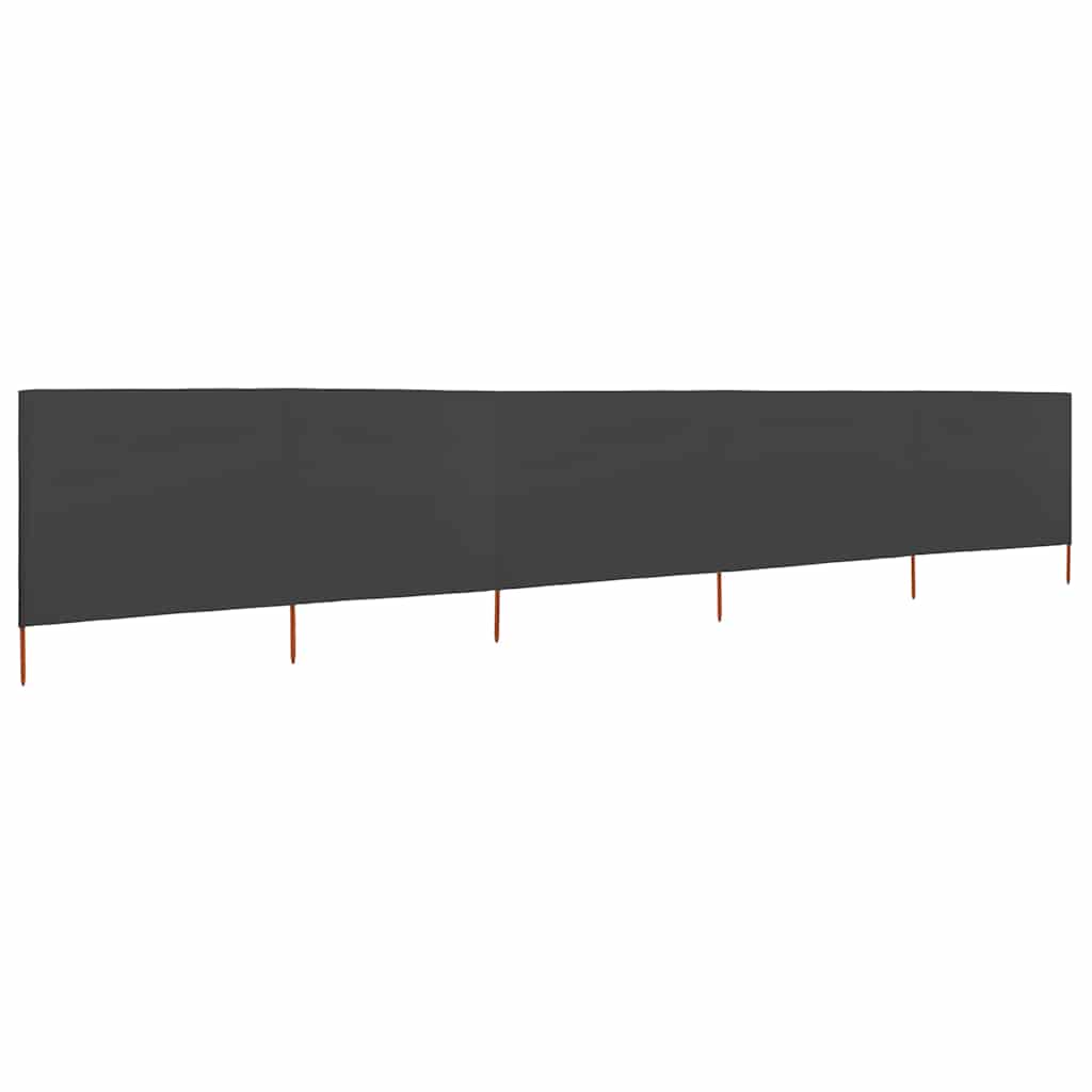 47162 vidaXL 5-panel Wind Screen Fabric 600x120 cm Anthracite
