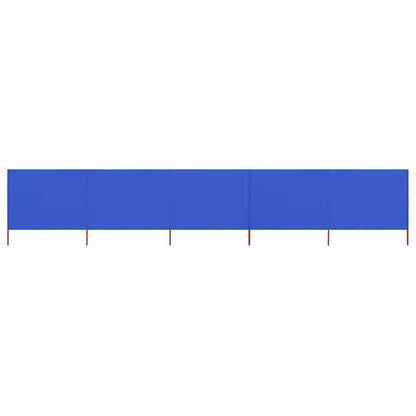 5-panel Wind Screen Fabric 600x120 cm Azure Blue