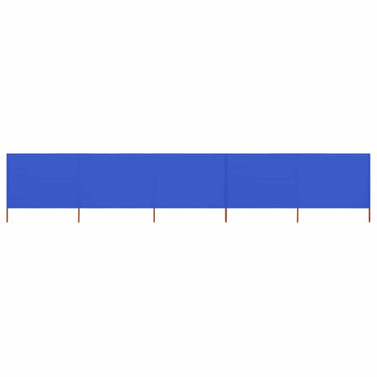 47165 vidaXL 5-panel Wind Screen Fabric 600x120 cm Azure Blue