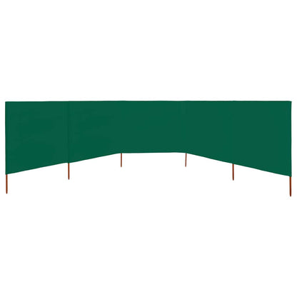 47167 vidaXL 5-panel Wind Screen Fabric 600x160 cm Green