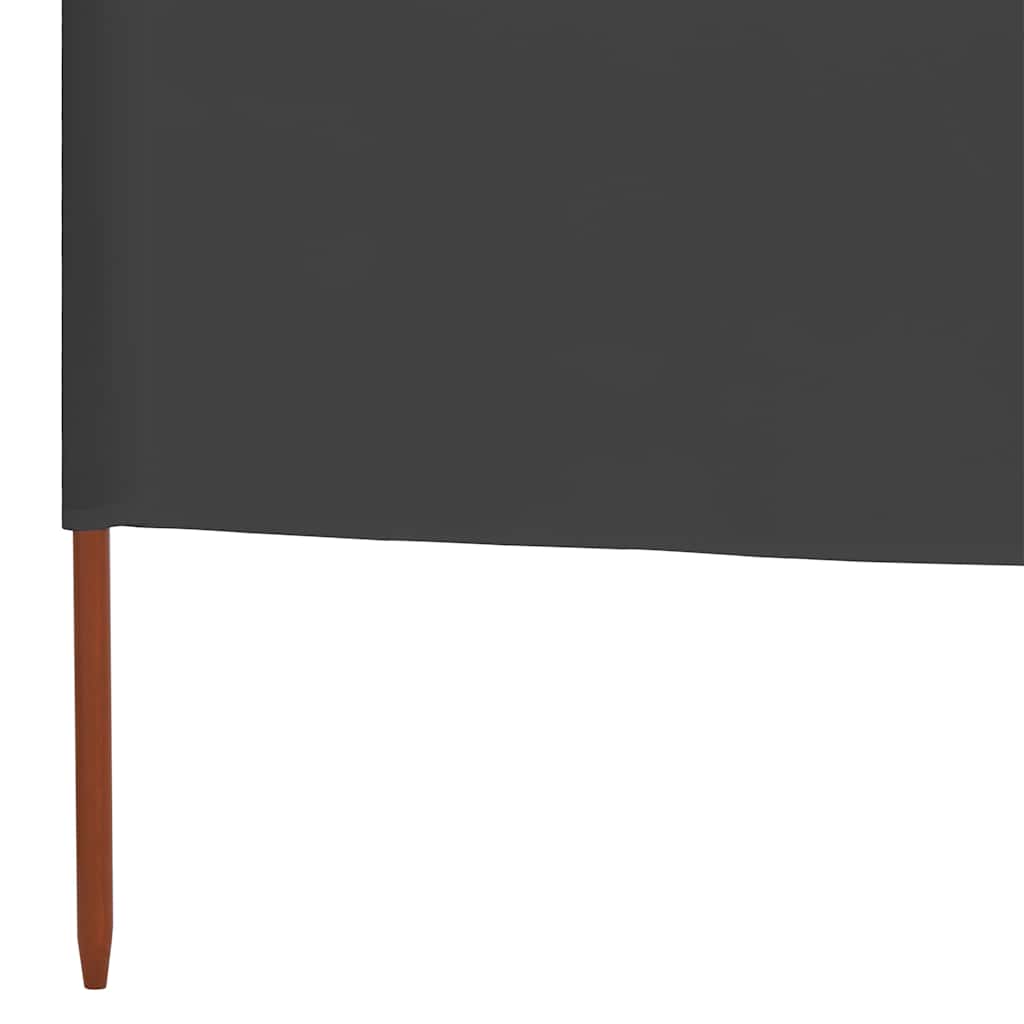 47168 vidaXL 5-panel Wind Screen Fabric 600x160 cm Anthracite
