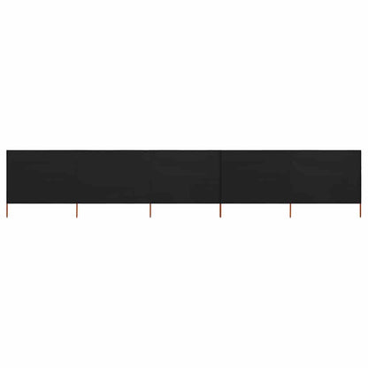 47170 vidaXL 5-panel Wind Screen Fabric 600x160 cm Black